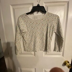 Lila & Hayes Girls Sz 8 Pajama Long Sleeve Short Set Floral Pattern